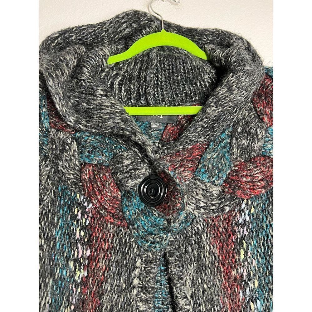XXI Knit Cable Multicolor one Button Cardigan Size S - Picture 2 of 13